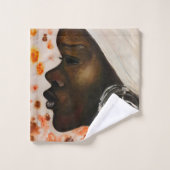 アフリカ美しい – 水絵画色 バスタオルセット (ウォッシュタオル)