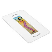 アフリカ美術かわいスタイリッシュと少女の誕生日 マグネット (右側)