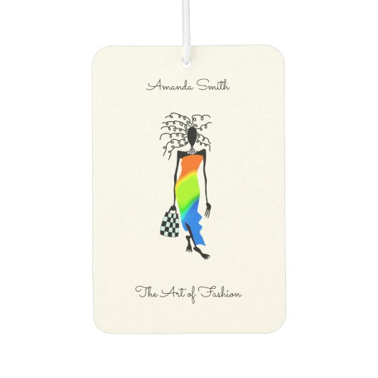 アフリカ美術エレガントとファッションスタイリッシュレディ カーエアーフレッシュナー (正面)