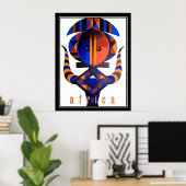 アフリカ美術デコヴィンテージポスター2 ポスター (ホームオフィス)