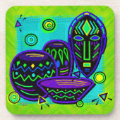 アフリカ美術ポップ・アートの品 コースター (正面)