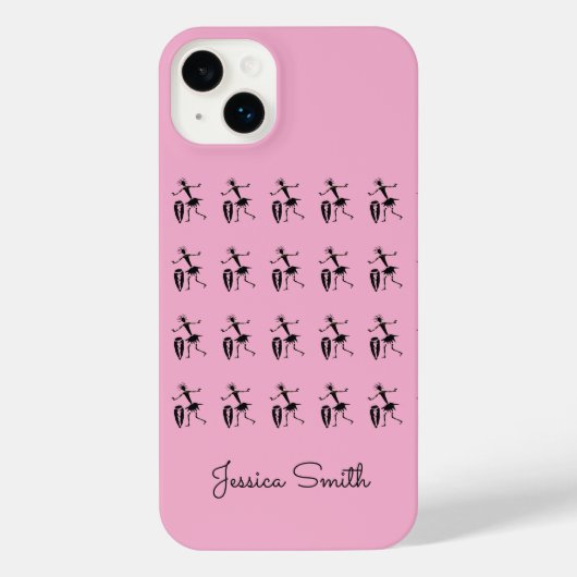 アフリカ美術感動的ダンス iPhoneケース (裏面)