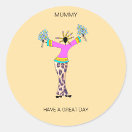 アフリカ美術素晴らしデイミイラ ラウンドシール