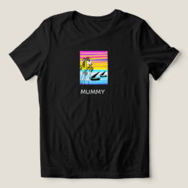 アフリカ美術素晴らし海沿いのミイラTシャツ トライブレンドＴシャツ