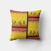 アフリカ美術素晴らし熱帯の夕日 クッション (裏面)