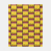 アフリカ美術素晴らし熱帯の夕日 フリースブランケット (正面)