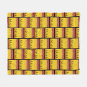 アフリカ美術素晴らし熱帯の夕日 フリースブランケット (正面(横))