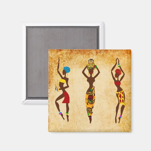 アフリカ美術 マグネット (正面/裏面)