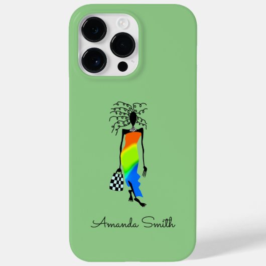 アフリカ美術，ロンドンファッションレディipad/iphoneケース Case-Mate iPhoneケース (裏面)