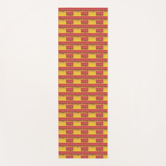 アフリカ美術、熱帯の夕日 ヨガマット (正面)