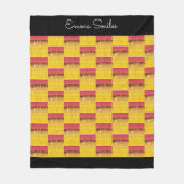 アフリカ美術、熱帯夏パターン フリースブランケット (正面)