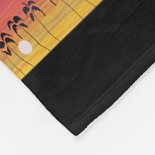 アフリカ美術、熱帯夏パターン フリースブランケット (角)