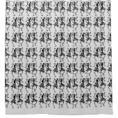 アフリカ美術、素晴らしお祝い・ダンサー シャワーカーテン (正面)