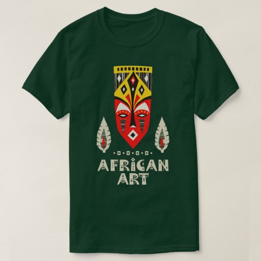 アフリカ美術 Tシャツ (デザイン正面)