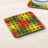 アフリカ色のアディンクラ記号 コースター (左側)