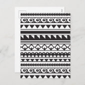 アフリカ色の部族シームレスパターン シーズンポストカード (正面/裏面)