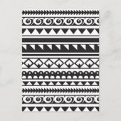 アフリカ色の部族シームレスパターン シーズンポストカード (正面)