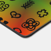 アフリカ色のAdinkra記号 デスクマット (コーナー)