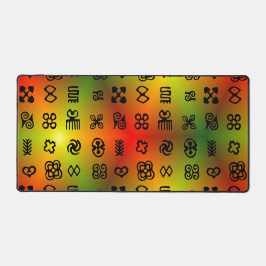 アフリカ色のAdinkra記号 デスクマット (正面)