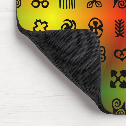 アフリカ色のAdinkra記号 マウスパッド (コーナー)