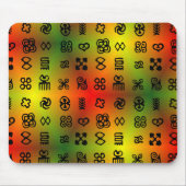 アフリカ色のAdinkra記号 マウスパッド (正面)