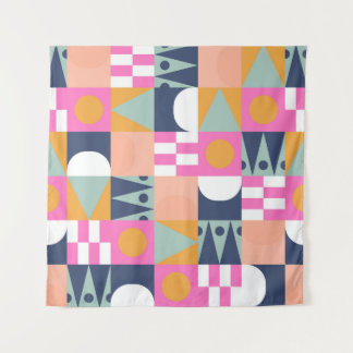 アフリカ色ブロック、幾何学的パターン。 タペストリー