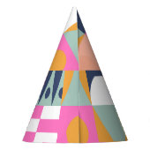 アフリカ色ブロック、幾何学的パターン。 パーティーハット (裏面)