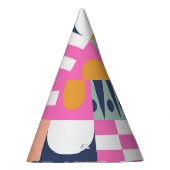 アフリカ色ブロック、幾何学的パターン。 パーティーハット (右)