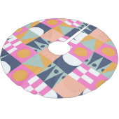 アフリカ色ブロック、幾何学的パターン。 ブラッシュドポリエステルツリースカート (アングル)