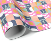 アフリカ色ブロック、幾何学的パターン。 ラッピングペーパー (ロールコーナー)