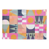 アフリカ色ブロック、幾何学的パターン。 枕カバー (裏面)