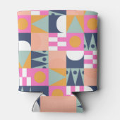 アフリカ色ブロック、幾何学的パターン。 缶クーラー (裏面)