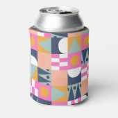 アフリカ色ブロック、幾何学的パターン。 缶クーラー (缶裏面)