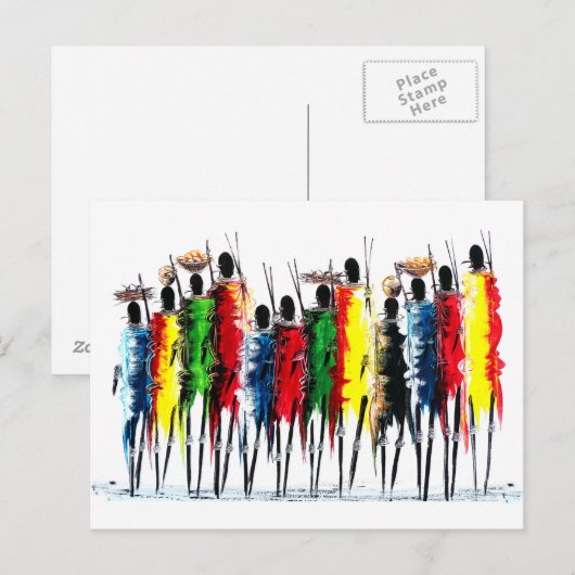 アフリカ色 ポストカード (正面/裏面)