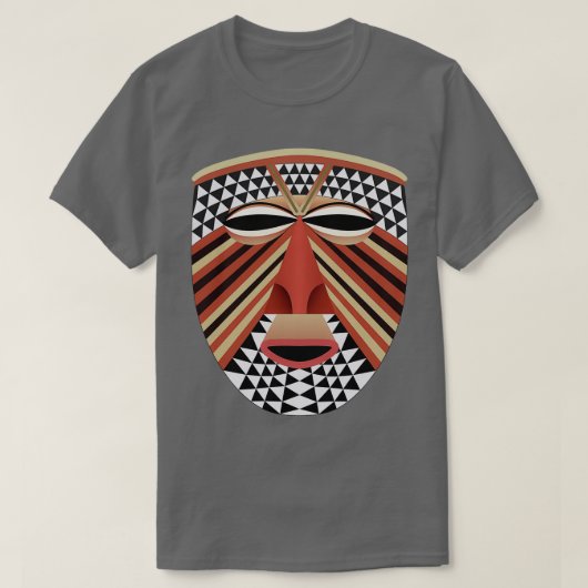 アフリカ華美顔マスク Tシャツ (デザイン正面)