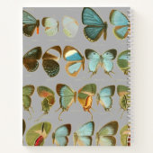 アフリカ蝶ハードカバースパイラルスケッチブック ノートブック (裏面)