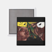 アフリカ製ラブマグネット マグネット (正面/裏面)