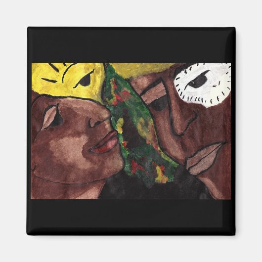 アフリカ製ラブマグネット マグネット (正面)