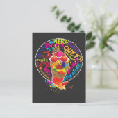 アフリカ誇りを持ったブラックアメリカン・アフロメラニン・クイーン ポストカード (スタンド正面)