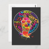 アフリカ誇りを持ったブラックアメリカン・アフロメラニン・クイーン ポストカード (正面/裏面)