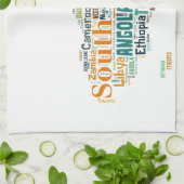 アフリカ語アート キッチンタオル (折り畳み)