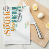 アフリカ語アート キッチンタオル (四つ折り)