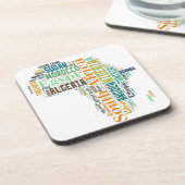 アフリカ語アート コースター (左側)