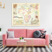 アフリカ語 – アフリカの地図 キャンバスプリント (インサイチュ (リビング))