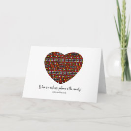 アフリカ諺の折り畳みノートカード ノートカード