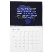 アフリカ諺 カレンダー (3月 2026)