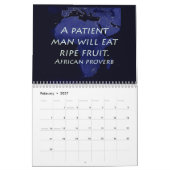 アフリカ諺 カレンダー (2月 2027)