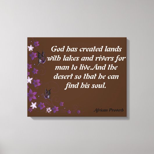 アフリカ諺 キャンバスプリント (正面)