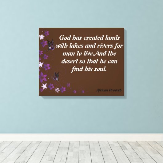 アフリカ諺 キャンバスプリント (インサイチュ (ウッドフロア))