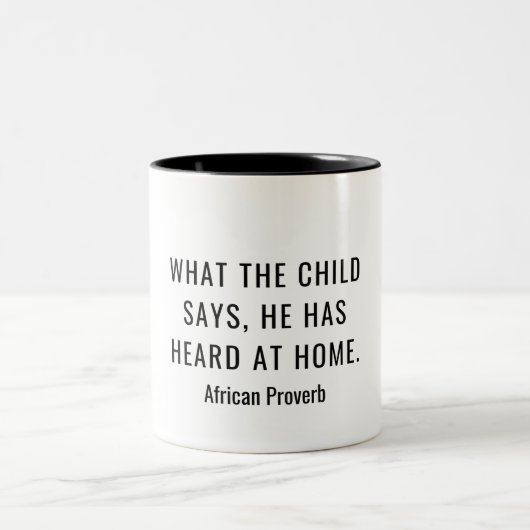 アフリカ諺 ツートーンマグカップ (中央)